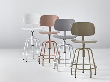NEXOS 2006 - Stool height-adjustable with back by Mobboli