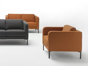QUADRAT QS2P - 2 seater fabric sofa by Mobboli