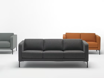 QUADRAT QS3P - 3 seater fabric sofa by Mobboli