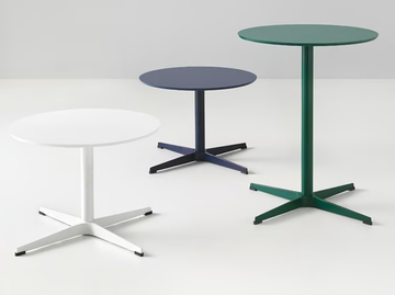 WIDE - Round MDF coffee table with 4-star base by Mobboli