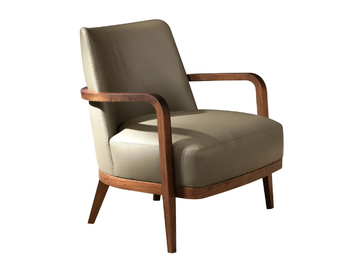 ALTO - Leather armchair with armrests by Mobi