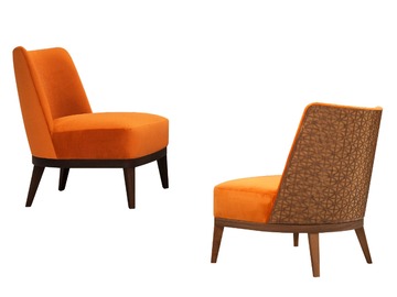 FEZ - Upholstered fabric easy chair by Mobi