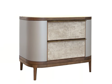 MANHATTAN - Wooden bedside table with drawers by Mobi