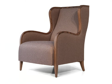SEVEN - Fabric armchair with armrests by Mobi