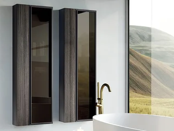 ART 2 - HPL and glass bathroom wall cabinet by Mobilcrab