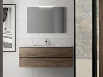EASY 6 - Wall-mounted HPL vanity unit with drawers by Mobilcrab