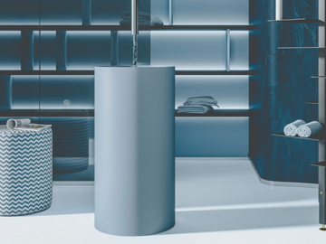 FOUNT 2 - Round freestanding washbasin in geacryl matt by Mobilcrab