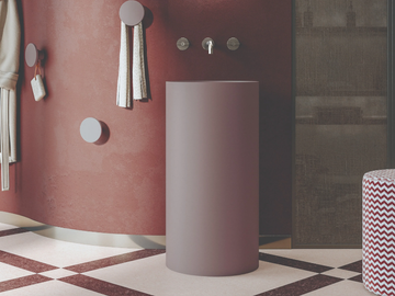 FOUNT 4 - Freestanding round washbasin in geacryl matt by Mobilcrab