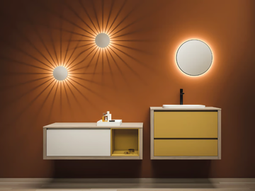 FRAME 6 - Wall-mounted HPL vanity unit by Mobilcrab