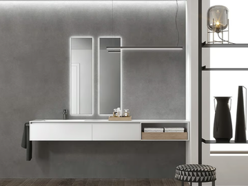 INFINITY 15 - Double wall-mounted vanity unit with drawers by Mobilcrab