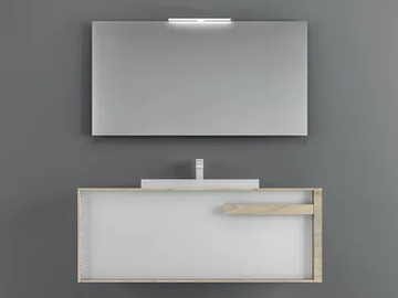 IN&OUT 3 - Wall-mounted HPL vanity unit by Mobilcrab