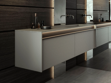 LINE 9 - Wall-mounted vanity unit with drawers by Mobilcrab