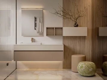 MOOD 12 - Wall-mounted vanity unit with drawers by Mobilcrab