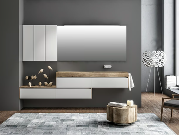 PIANI 3 - HPL washbasin countertop / vanity unit by Mobilcrab