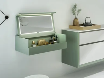 VANITY COMPOSITION 4 - Suspended bathroom cabinet with mirror by Mobilcrab