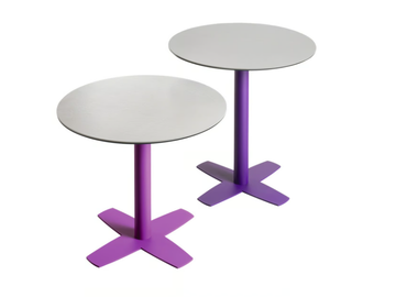 CROIX - Round ceramic table with 4-star base by Mobliberica