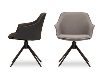 KEDUA - Swivel upholstered fabric chair with armrests by Mobliberica
