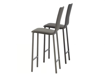 KOKO - High upholstered leather stool by Mobliberica