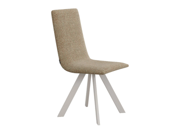 VULCANO - Upholstered trestle-based fabric chair by Mobliberica