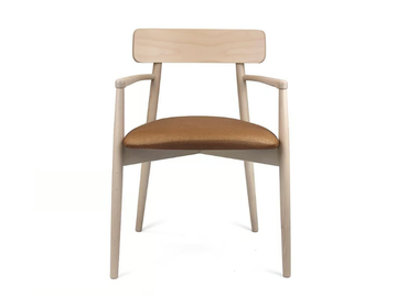 P FUTURA/I - Stackable beech chair with armrests by Modonutti