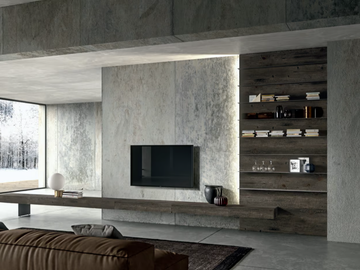 BOISERIE - Fir boiserie with integrated lighting by MODULNOVA