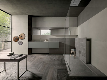 SKILL - Porcelain stoneware bathroom furniture set by MODULNOVA