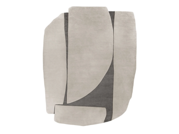 ATLAS GRAY - Rectangular handmade wool rug by Mohebban