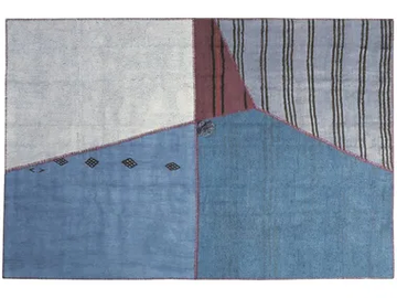 DEEP IN THE DARK - Rectangular handmade hemp rug by Mohebban