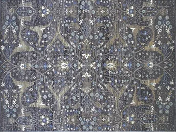 HERIZ - H4006 - Patterned rectangular handmade wool rug by Mohebban