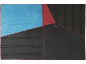 OUT OF THE BLUE - Rectangular handmade hemp rug by Mohebban