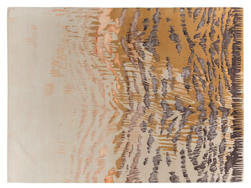 TIGRIS - Patterned rectangular handmade Bamboo silk rug by Mohebban