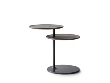 VICINO - Swivel round wooden side table _ Molteni & C. by Molteni