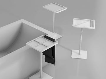 CADDY - Square steel coffee table with tray by MOMA Design