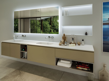 EMOTION - Double wall-mounted vanity unit by MOMA Design