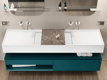EVOLINE - Wall-mounted vanity unit with doors by MOMA Design