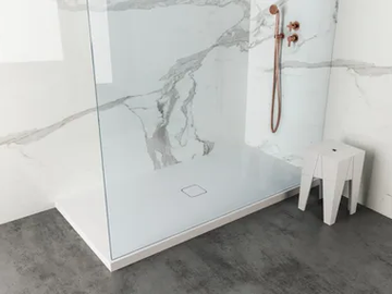 MINIMUM - Rectangular Solid Surface shower tray by MOMA Design