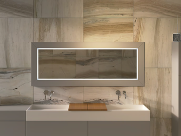 MIRR WOOD - Framed wall-mounted bathroom mirror by MOMA Design