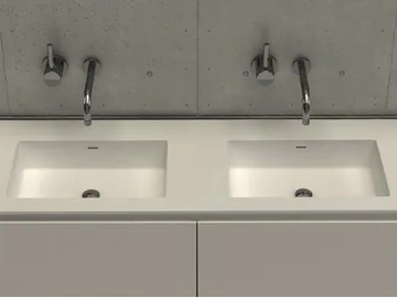 MODUL DESK 60 - Inset double rectangular washbasin by MOMA Design