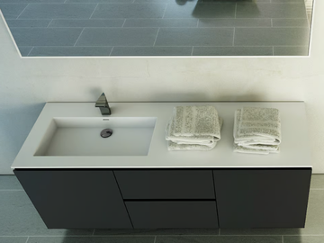 MODUL DESK 60 - Inset rectangular single washbasin by MOMA Design