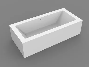 PLATINUM TUB - Freestanding rectangular custom bathtub by MOMA Design