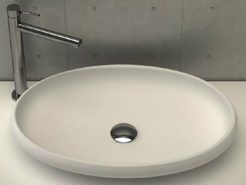 RUBY - Countertop oval Solid Surface washbasin by MOMA Design