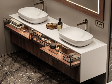 SLIMLINE - Suspended bathroom cabinet by MOMA Design