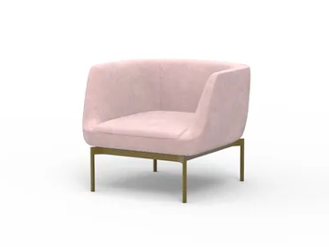 FAUNO FAU90 - Fabric armchair with armrests by MOMENTI