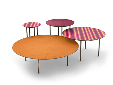 HOLMES T-32-52-72-102 - Round metal coffee table by MOMENTI