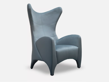 AVI - Upholstered bergere leather armchair with armrests by MORADA