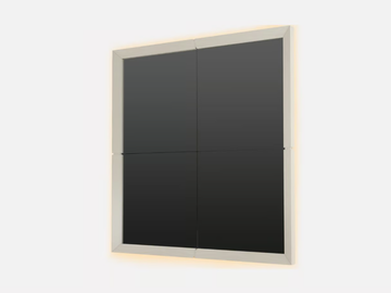 MARCO - Freestanding square framed oak mirror by MORADA