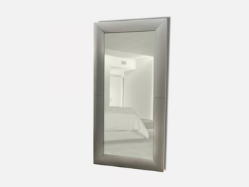 MASTER PIECE - Freestanding rectangular framed leather mirror by MORADA