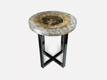 PETRA SWIRL - Round wooden coffee table for living room by MORADA