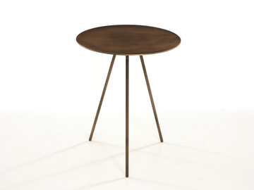 DRIP - Round brass side table for living room by MORE