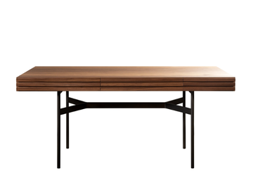 HARRI - Wooden writing desk with drawers by MORE
